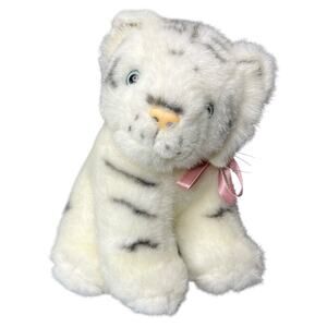 The Westcliff Collection White Tiger Plush Stuffed Animal Sitting White 8"